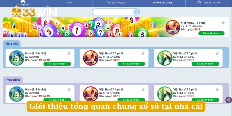 Giới thiệu tổng quan chung xổ số tại nhà cái