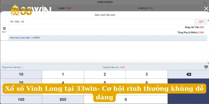 Xổ Số Vĩnh Long Tại 33win- Cơ Hội Rinh Thưởng Khủng Dễ Dàng